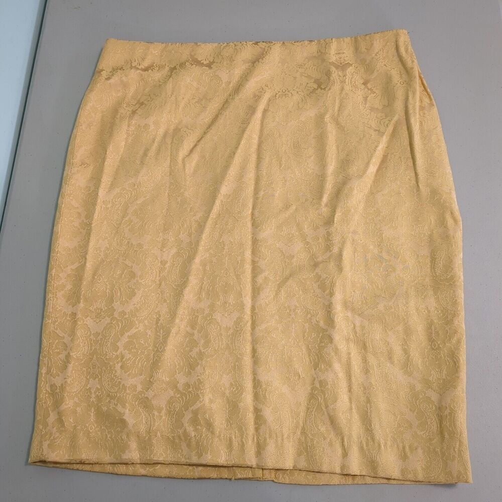 Spiegel Print Brocade Pencil Skirt 18 vintage plus size